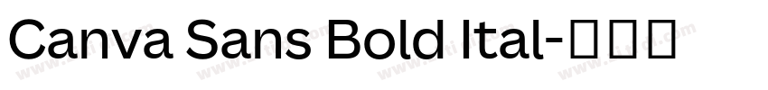 Canva Sans Bold Ital字体转换